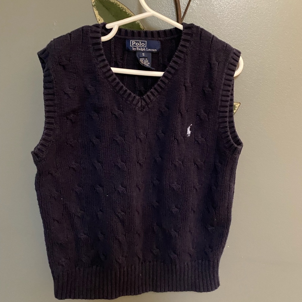 Navy Blue Ralph Lauren Polo Sweater Vest